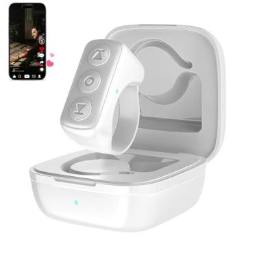 Imagem de 3-Link Anel de rolagem TikTok, controle remoto para TikTok/YouTube Shorts/Instagram Reels, Bluetooth Page Turner para iPad/Kindle App/iPhone/Android (branco)