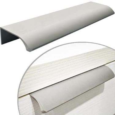 Imagem de 10x Puxador Perfil Slim Alumínio Gaveta Armário Cozinha 96mm Maxima Metais (Prata)