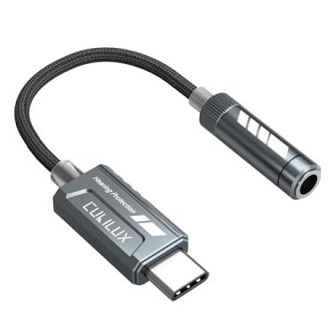 Imagem de Cubilux Adaptador de áudio USB C para 3,5 mm com tecnologia de proteção auditiva, adaptador de fone de ouvido tipo C compatível com iPhone 16/15 Pro Max, iPad Pro, Galaxy S25/S24/S23, Pixel 9/8/7 Pro