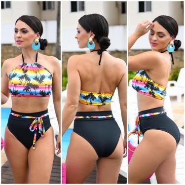 Imagem de biquini hot panst com bojo removivel cazinha cintura alta - modas jesi