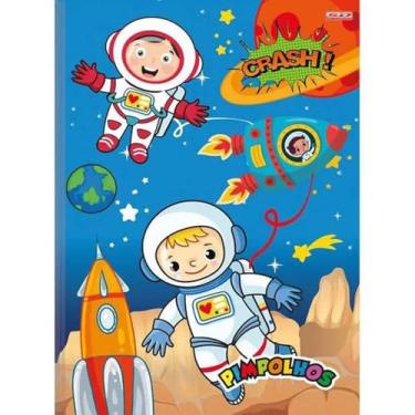 Imagem de Caderno brochura costurado 1/4 Capa Dura 96 folhas Pimpolhos Masculino