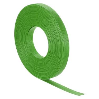 Imagem de PATIKIL Bengala de tecelagem de vime de papel de 16,4 m x 1,5 cm, cesta de tecelagem de vime de papel com 12 camadas, suprimentos de tecelagem para decoração de cozinha doméstica, artesanato, verde