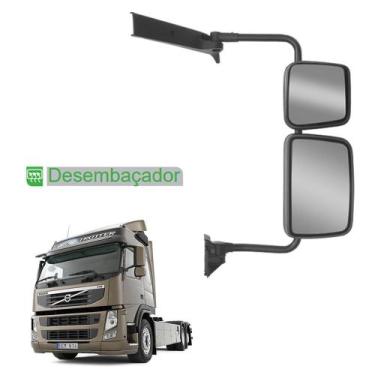 Imagem de Retrovisor c Auxiliar p Volvo VM 2006 em Diante c Desemb LD - Fabbof