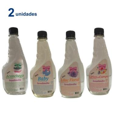 Imagem de 2 Água de Tecido Refil 500ml Facilitador Para Passar Roupa Perfumar Ma