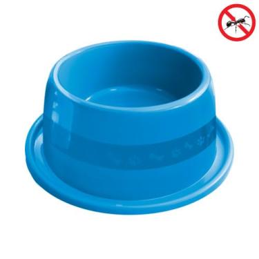 Imagem de Comedouro Antiformiga para Gatos e Cachorros, 1000ml, Azul, 24,5 x 16cm