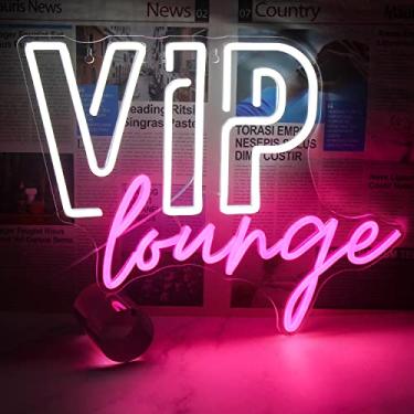 Imagem de Horseneon Sinais de Néon Vip Lounge para Decoração de Parede, Sinais de Luzes de Néon Vip para Decoração de Quarto, Letreiro Luminoso Led com Alimentação Usb para Bar, Hotel, Café, Sala Vip, Decoração