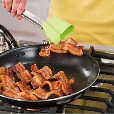 Imagem de Pegador Multifuncional Espátula Antiaderente Silicone 2 em 1 Fritura Churrasco Frigideira Chapa Cozinha