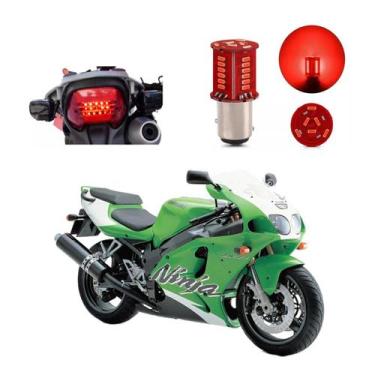 Imagem de Lâmpada Led Freio 2 Polos Sequencial Strobo Moto Ninja ZX 7 750CC 2001