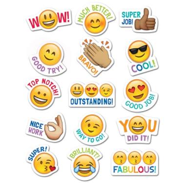 Imagem de Adesivos de emoji divertidos CTP, adesivos de emoji para estudantes, conjunto de 75, 2,54 cm x 2,54 cm cada (Creative Teaching Press 4143)