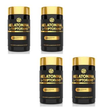 Imagem de Kit 4 Melatonina 0,21mg Triptofano Premium 500mg 4x60 cps Floral Ervas