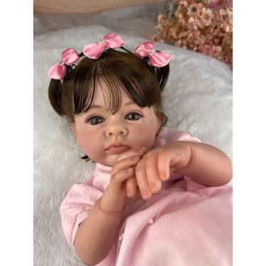 Imagem de Bebê Reborn Menina Realista Corpo de Pano Macio Com Enxoval