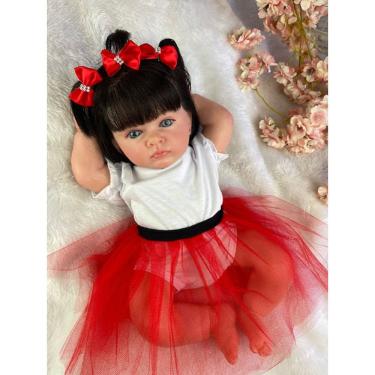 Imagem de Boneca Bebê Reborn Menina Feita à Mão Enxoval e Acessórios