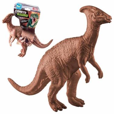 Imagem de Boneco Parassaurolofo Brinquedo De Dinossauro 100% Vinil Macio Cometa 