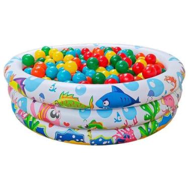 Imagem de Piscina Infantil 180 Litros Fundo Do Mar + 50 Bolinhas - Pensou Compro