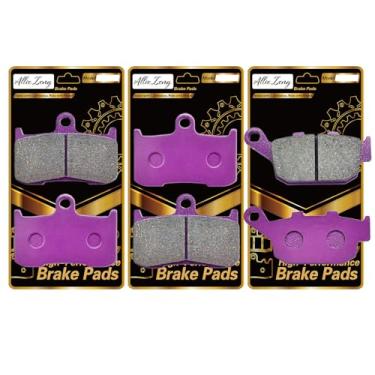 Imagem de ALLIE ZENG Pastilhas de freio de cerâmica de fibra de carbono premium resistentes ao calor compatíveis com Kawasaki Z800 Z800 2013-2016 Z 900 Z900 2017 2018 2019 2020 2021 2022 2023 Daytona 675 Wet