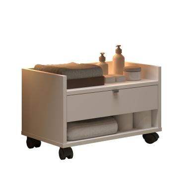 Imagem de Gabinete Para Banheiro Prisma - Mdp Gaveta E Nicho Branco - J3 Móveis