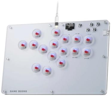 Imagem de ARCCI Arcade Stick Leverless Controller 16 Keys, Custom RGB Fight Stick for Fighting Games with Hot-Swap, SOCD & Turbo Functions, Compatiable for PC/Ps3/Ps4/Steam/Switch