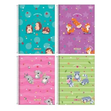 Imagem de Caderno Universitário Espiral Tilibra com 80 Folhas Pautadas Holly Feminino Capa Dura Anotações