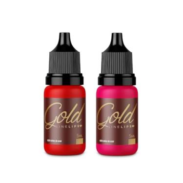 Imagem de Kit 2 Pigmentos Magcolor Line Lips Micropigmentação Labial Cores Pink e Pitanga