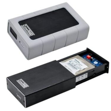 Imagem de CineRAID CR-H218P (gabinete RAID de disco rígido dual-bay para SATA SSD/HDD de 2,5 polegadas) USB3.1 Geração 2 10Gbps com UASP, RAID 0/1/JBOD/Normal, compatível com Win/macOS/Linux, capa de alumínio e