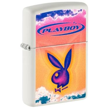 Imagem de Zippo Isqueiro de bolso branco fosco da Playboy
