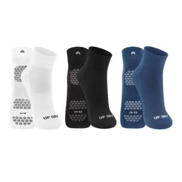 Imagem de Kit 3 Pares de Meia Up Dry Antiderrapante Hidroginástica Yoga Pilates 