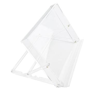 Imagem de oshhni Cavalete de mesa de acrílico com ângulo ajustável, suporte portátil para exposição de obras de arte, prancheta dobrável, cavalete de pintura para
