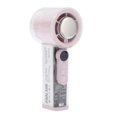 Imagem de Cryfokt Ventilador de Gelo Manual, 6 Velocidades de 3000mAh Sorvete Com Trabalho Manuscrito O Motor Sem Pincéis Recarregáveis ​​para a Viagem (Rosa)