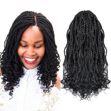 Imagem de Crochet Hair VIOLET Wavy Senegalese Twist 30cm para mulheres negras