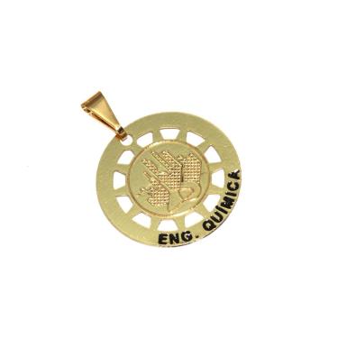 Imagem de Pingente Minha Profissão Engenharia Química Folheado 18k