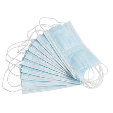Imagem de Hosley Máscaras Faciais Descartáveis De 3 Camadas Com Alça Para Orelhas Proteção Diária Contra Poeira (Pacote 10)