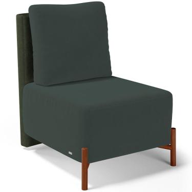 Imagem de Poltrona Decorativa Sala de Estar Living Hungria L02 Couríssimo Verde Suede Verde Musgo - Lyam