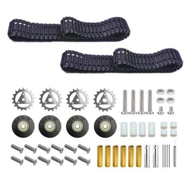 Imagem de Adjustable Robot Tank Treads Kit with Drive Gears & Pin Removal Tool – Durable Tracks for DIY RC Cars, Robotics Projects, and Model Vehicles