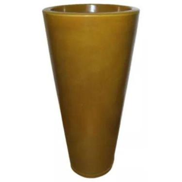 Imagem de Vaso Decorativo de Polietileno Coluna Redonda Luxo Liso com Prato Mode