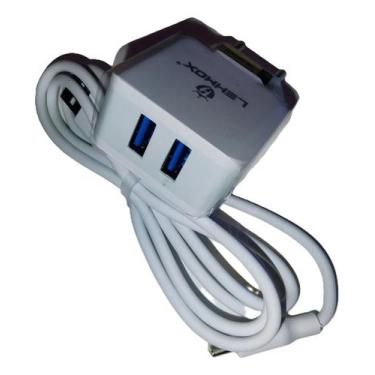 Imagem de Carregador 2 USB + Cabo Lightning 1,2m LE-485 Lehmox