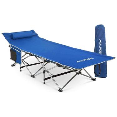 Imagem de Cama Acampamento, Camping Dobrável Portátil, até 136 kg, ALPCOUR, Azul