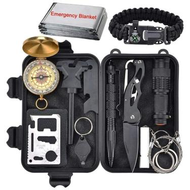 Imagem de kit de Sobrevivência, Emergência para Acampamento, 13 Peças, XUANLAN, Preto