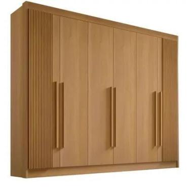 Imagem de Guarda Roupa Casal 6 Portas Ripado 7 Gavetas sem pés Athos D Doro D Do