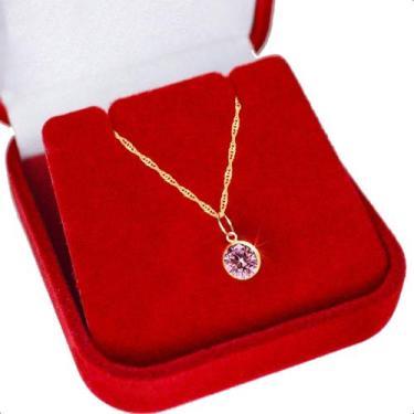 Imagem de Cordão Feminino Ouro 18k 750 Ponto De Luz Zircônia 6mm - Paulistana Jo