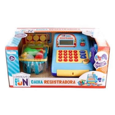 Imagem de Caixa Registradora Azul Com Luz e Som Creative Fun Multikids - BR386 BR386