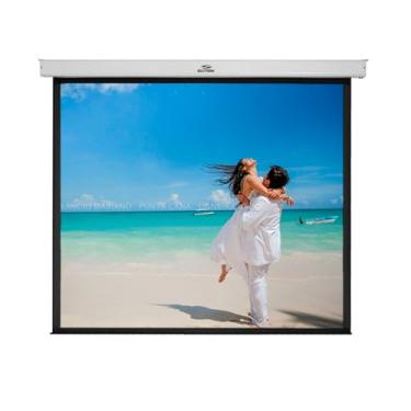 Imagem de Tela de Projeção Retrátil, SUMAY, TRVS120 54, Branco/Preto