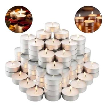 Imagem de 2X Kit 100 Velas Rechaud Decoração Casamento Lamparina Ataca