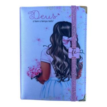 Imagem de Bíblia Pequena Ntlh Garota Capa dura acolchoada + elástico rosa - SBB