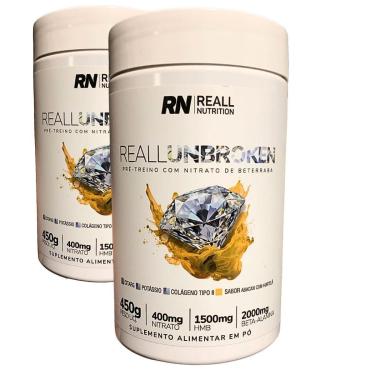 Imagem de Kit 2 Pré-Treino Unbroken Reall Nutrition 450g Citarg Hmb-Unissex