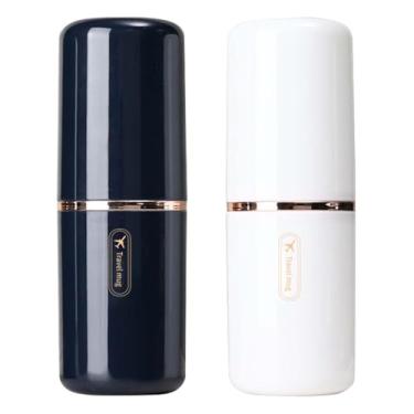 Imagem de Estojo de viagem para escova de dentes, suporte de plástico portátil, caixa de armazenamento de copo de enxaguante bucal à prova de poeira, acessórios para viagem de negócios em casa