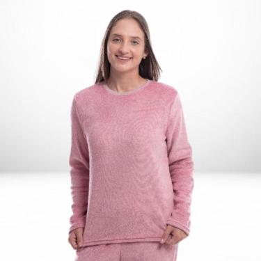 Imagem de Pijama de inverno Feminino Quentinho - Super Estilo, Rosa envelhecido,