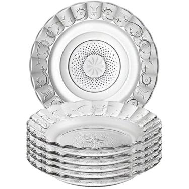 Imagem de Conjunto de 4 Pratos Fundos em Vidro Transparente, Utensílios para Cozinha e Mesa