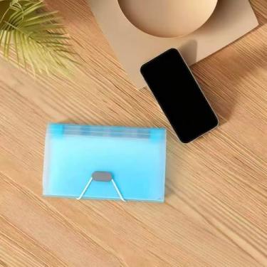 Imagem de 1 mini organizador de arquivos sanfonado com design para armazenamento em casa, escritório, pasta de arquivo colorida para documentos de notas