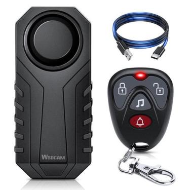 Imagem de Alarme de bicicleta sem fio WSDCAM 113dB IP65 remoto à prova d'água