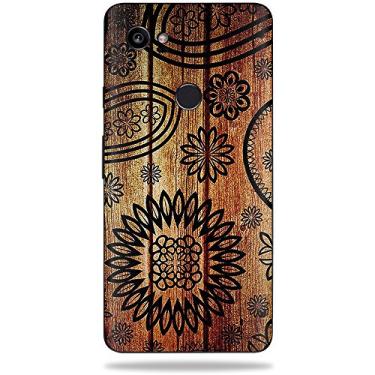 Imagem de Película MightySkins compatível com Google Pixel 2 XL (5,5") - Floral de madeira | Capa protetora de decalque de vinil durável e exclusiva | Fácil de aplicar, remover e mudar estilos | Feito nos EUA